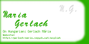 maria gerlach business card