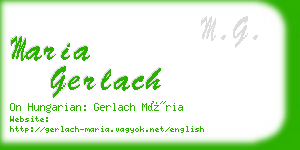 maria gerlach business card